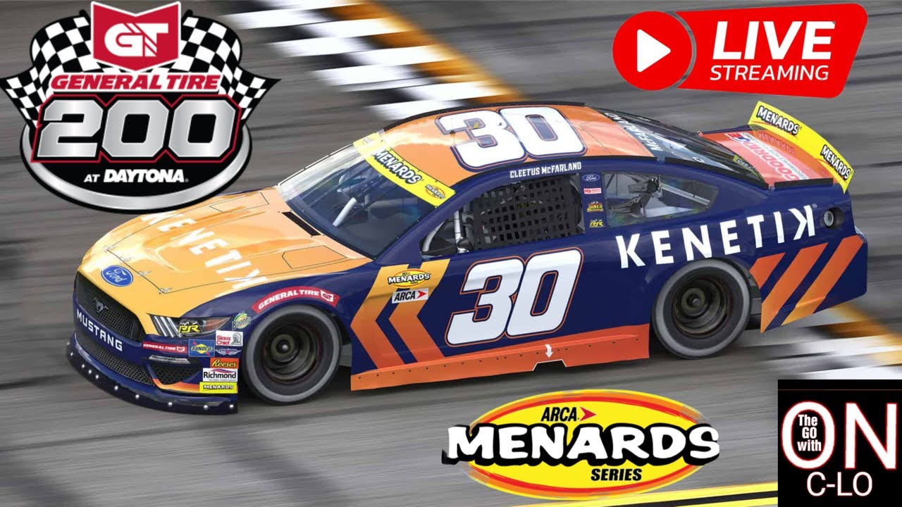 🔴General Tire 200 at Daytona. Live Nascar ARCA MENARDS Series.  Live Commentary & Reaction.