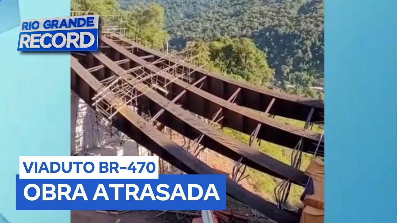 Colapso de estrutura adia entrega de viaduto na BR-470 (RS)