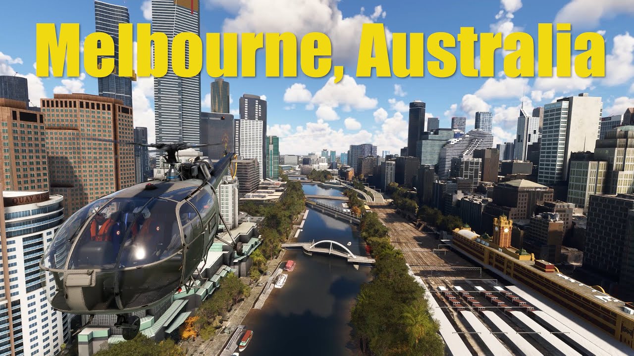 MSFS Melbourne Australia Narrated Helicopter Tour in the Sud Aviation Allouette by Taog's Hangar