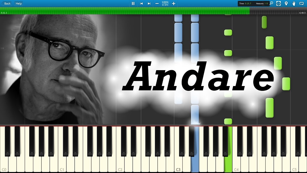 Ludovico Einaudi- Andare (synthesia piano tutorial)