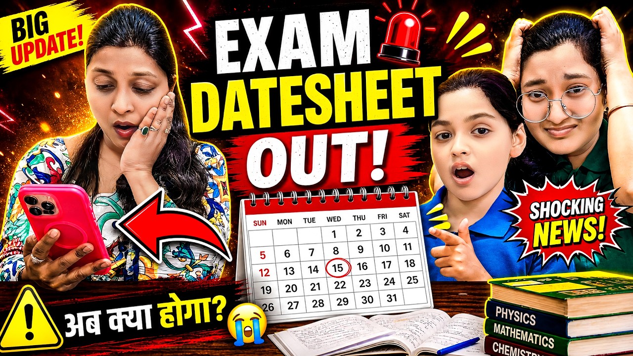 😱 EXAMS DATESHEET OUT! 📚🔥 | Ab Kya Hoga?! 🤯 | Mummy Shocked | Jinni Dhwani Tension 😬 | Cute Sisters