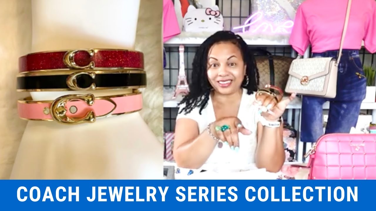 COACH JEWELRY SERIES: MIDWEST AMBER & Coach Signature Push Hinged Bangle Collection 