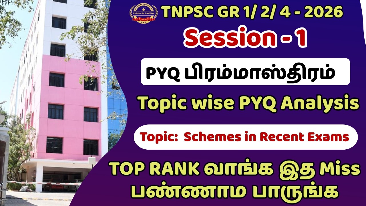 TNPSC GR 1/2/4 - 2026|| PYQ பிரம்மாஸ்திரம்||Topic wise PYQ Analysis ||Topic: Schemes in Recent Exams