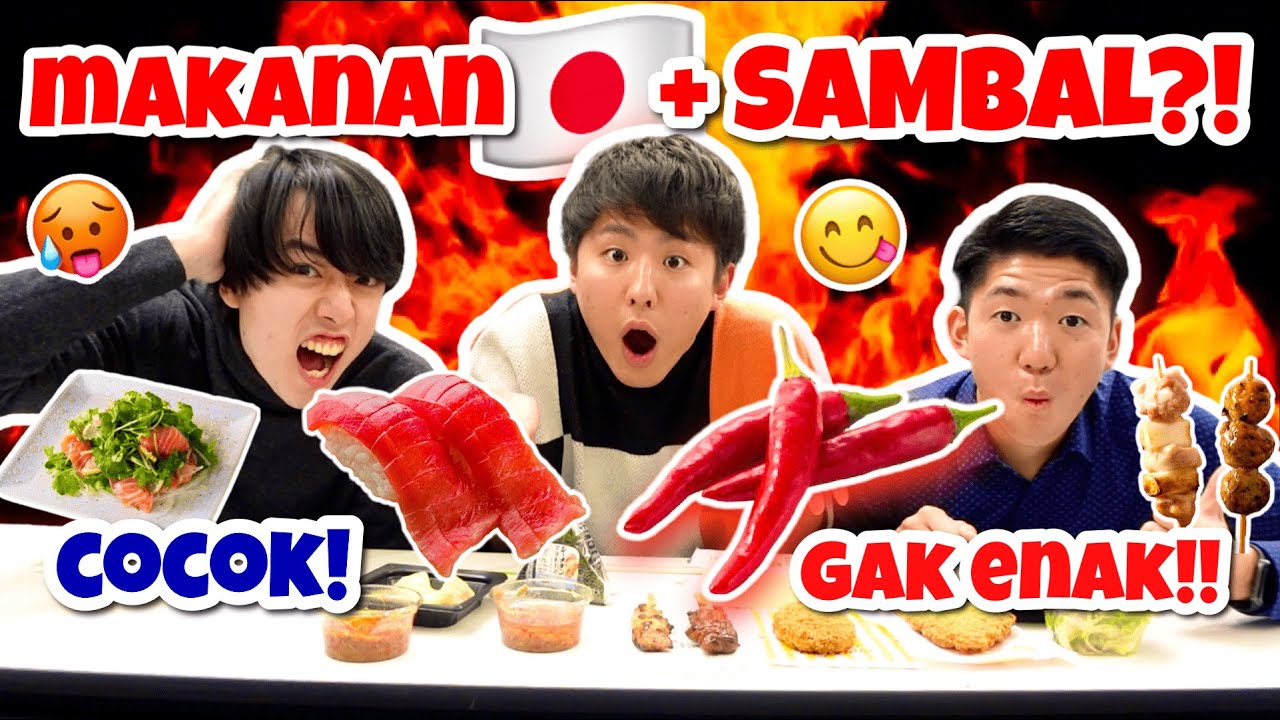 EKSPERIMEN! BENERAN MAKANAN JEPANG COCOK SAMA SAMBAL INDONESIA?? #indonesia #japan #mukbang