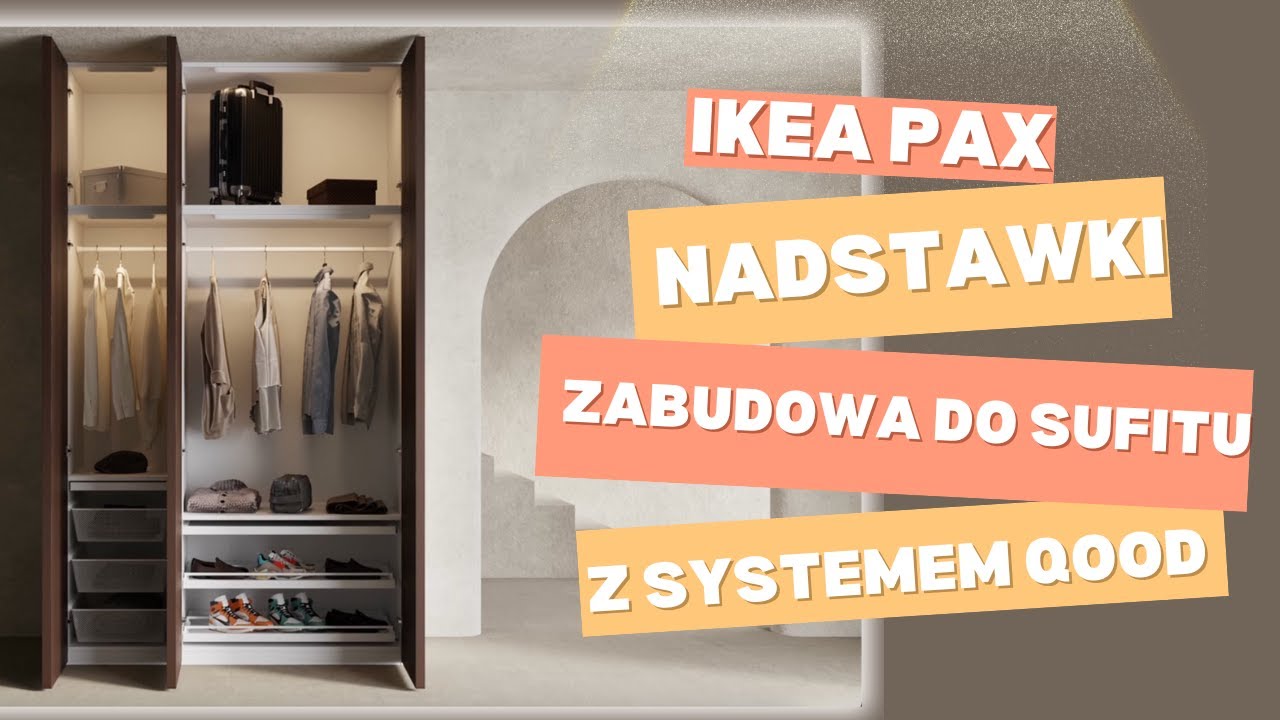 Zabudowa IKEA PAX do sufitu z QOOD &ndash; fronty, nadstawki, blendy, panele