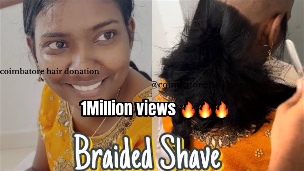 Braided Shave #headshavelatest ​⁠@coimbatorehairdonation