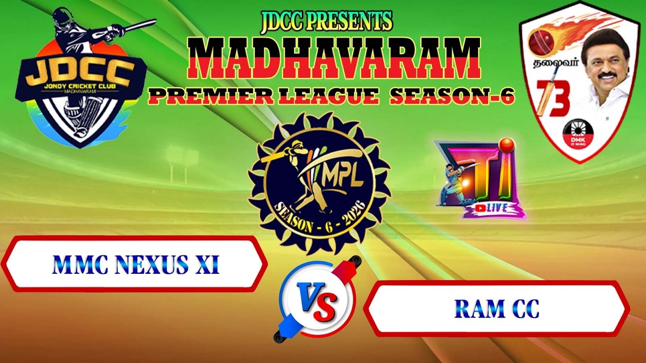 JDCC PRESENTS MADHAVARAM PREMIER LEAGUE SEASON 6 #cricketlover #premierleague #viral