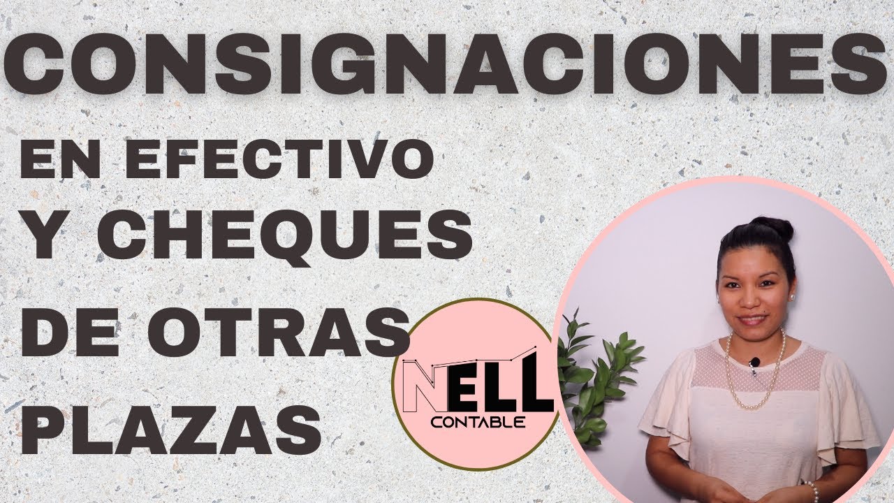 CONSIGNACIONES EN EFECTIVO Y DE CHQUES DE OTRAS PLAZAS / Nell Contable.