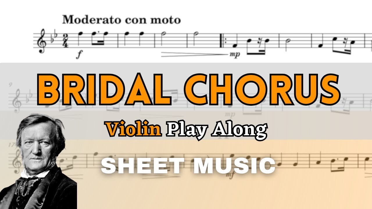 Wagner - Wedding March (Bridal Chorus) | Violin Play Along (Sheet Music/Score)