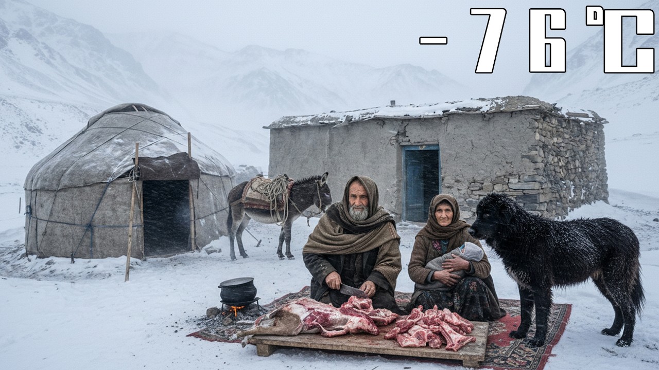 –75°C Blizzard: 84-Year-Old Afghan Couple Hunt Antelope, Feed Baby, Defend Yurt Sheep from Wolves