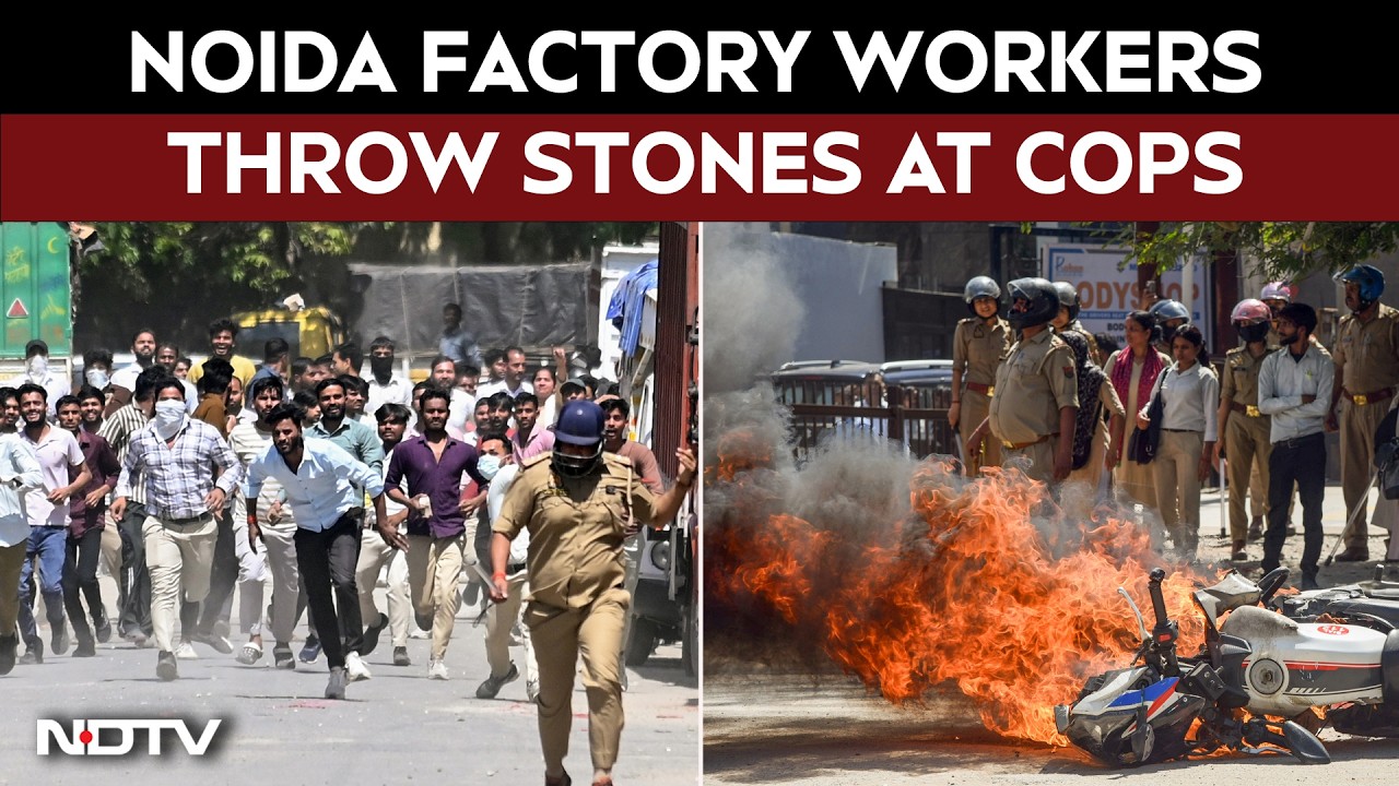 Noida Protests LIVE | Noida Factory Workers Throw Stones At Cops, Day After Violent Protests