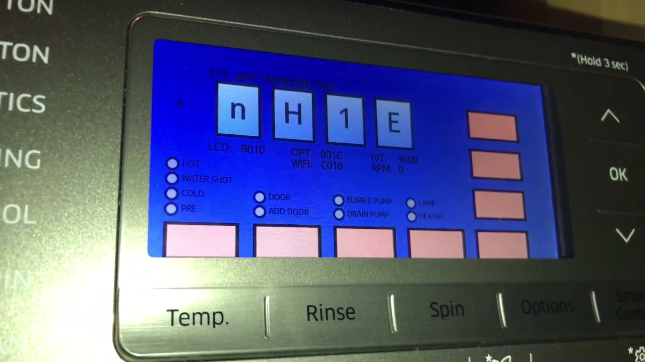 How to use Service Mode in the Samsung WW12K8412OX Washing Machine (in-depth)