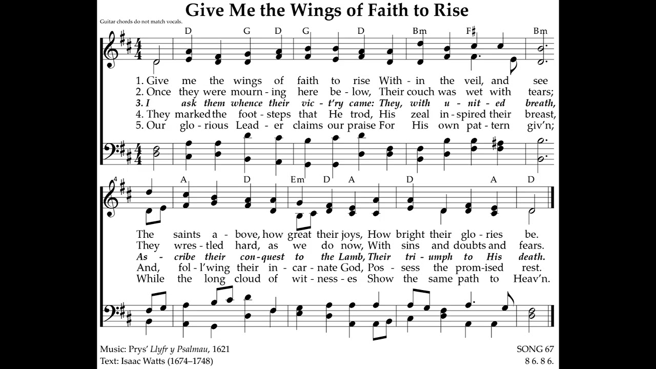 Give Me the Wings of Faith to Rise - SONG 67 - Treasury 1020