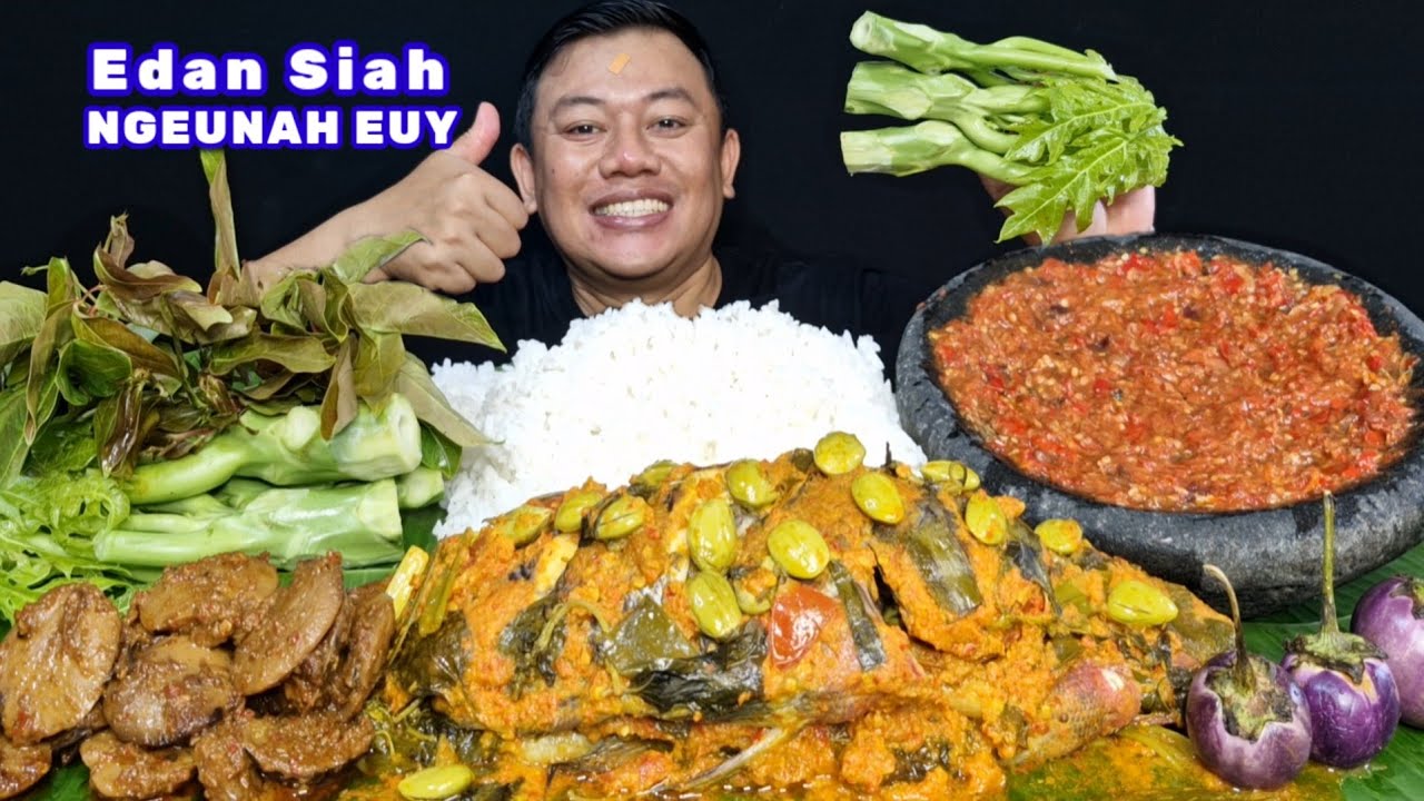 EDASSS⁉️ INI MAH NIKMAT BANGET MAKAN PEPES IKAN NILA PAKE PETAI SAMBEL TERASI LALAPAN MENTAH PEPAYA