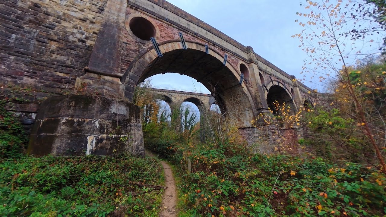 Marple Aqueduct & Locks , Stockport, England - Scenic Walk - River In The Sky