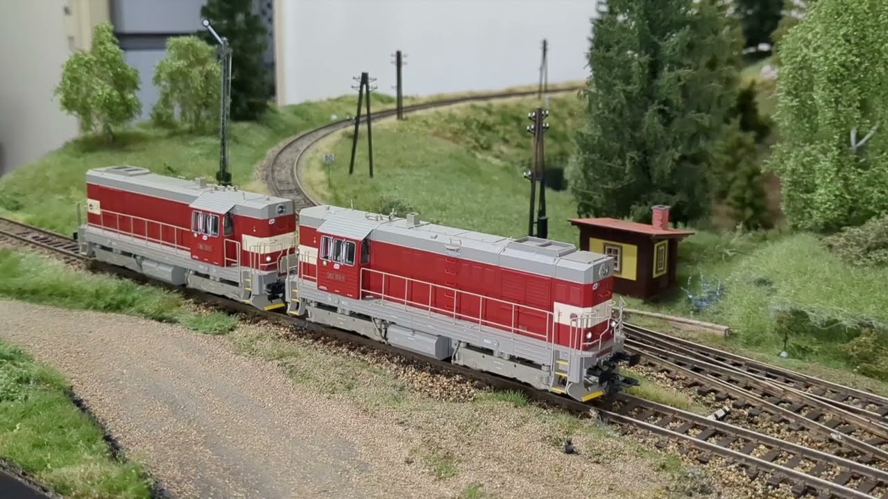 742 162 a 742 158 ČD Roco na kolejišti H0 (1:87)