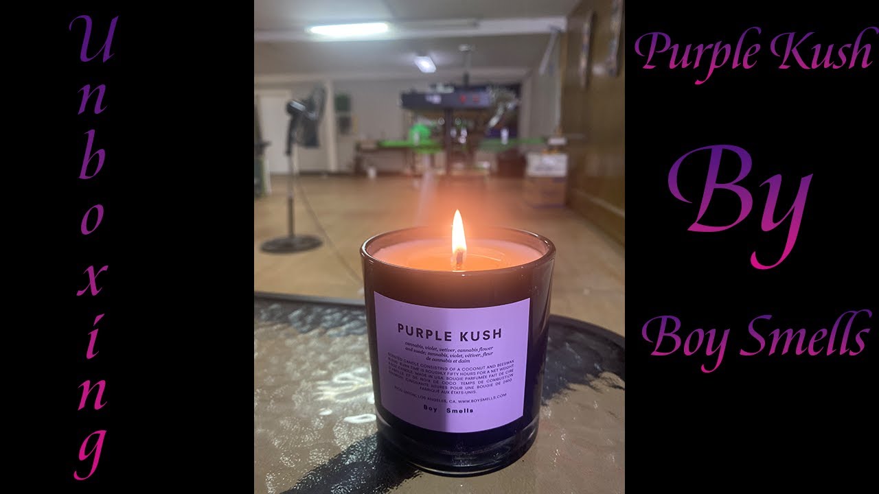 purple kush candle by Boy Smells *unboxing*