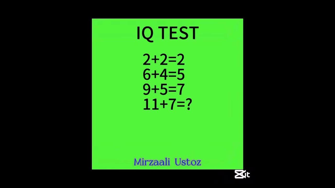 Math. Iq test.