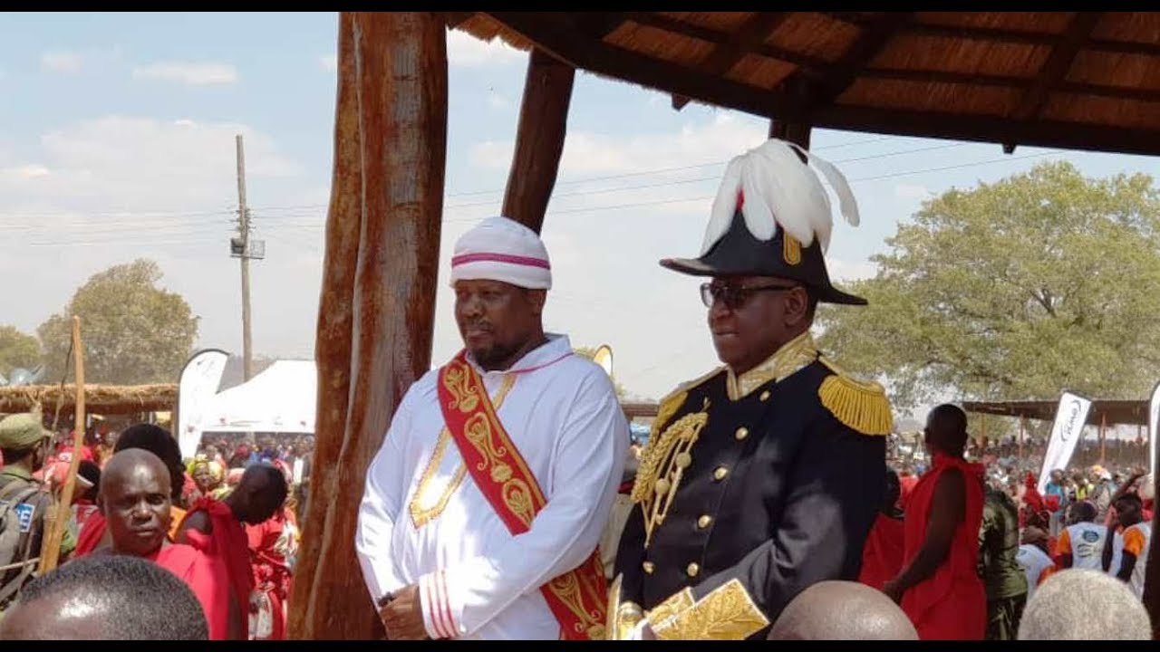 King of Barotseland, Lubosi Imwiko II at 2018 Kulamba Traditional Ceremony of the Chewa People