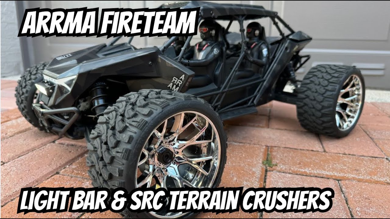 Скоростной забег и сессия Arrma Fireteam на ременных вездеходах SRC