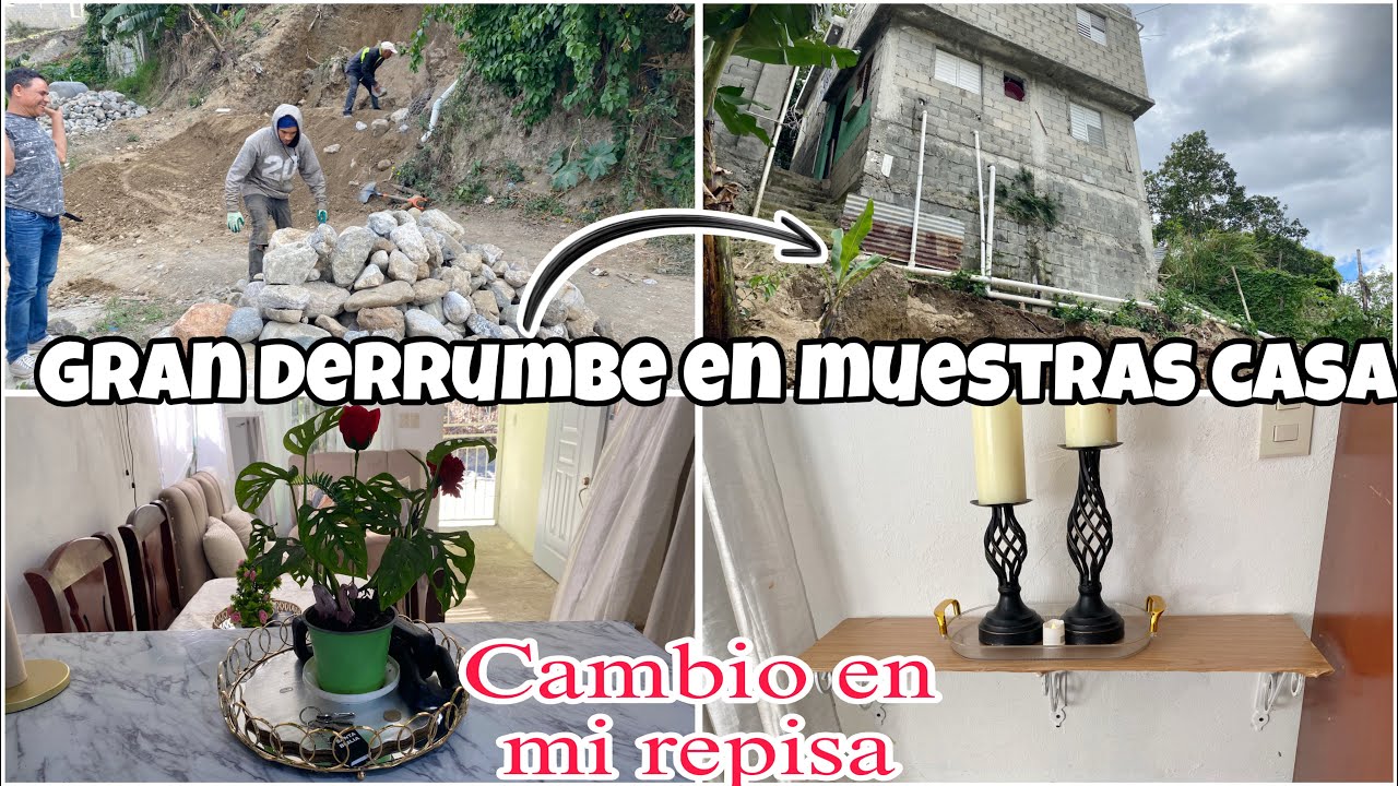 Derrumbe de atrás de nuestra casita 🏠 preocupación avanzando con el muro gran cambio con papel tapiz