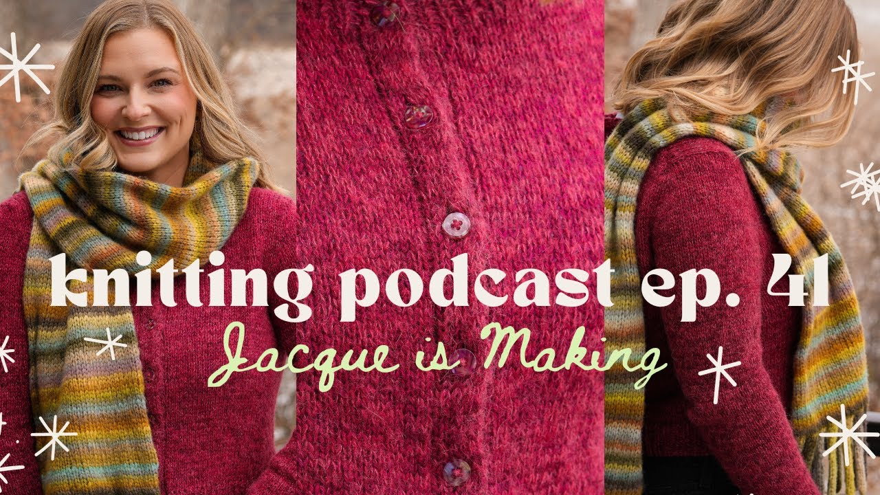 FOUR FOs! Berlin Scarf, Cognac Cardigan, Two Oslo Hats + 3 WIPS! | Jacque Is Making Knitting Podcast