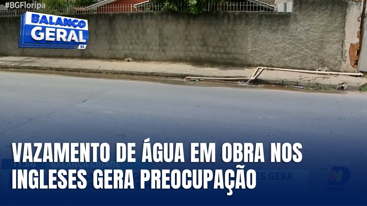 Vazamento em obra preocupa moradores nos Ingleses