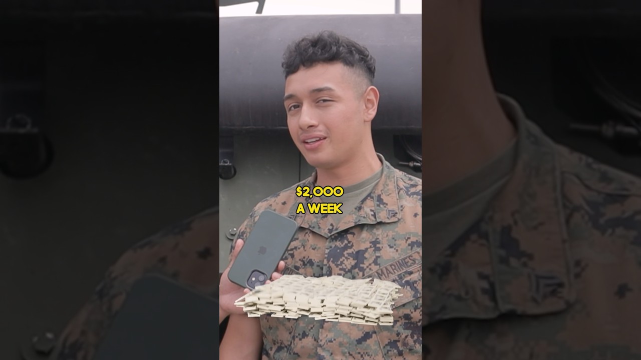 $2k per week as a reservist is pretty good 🤯 #military #marines #army #navy #airforce