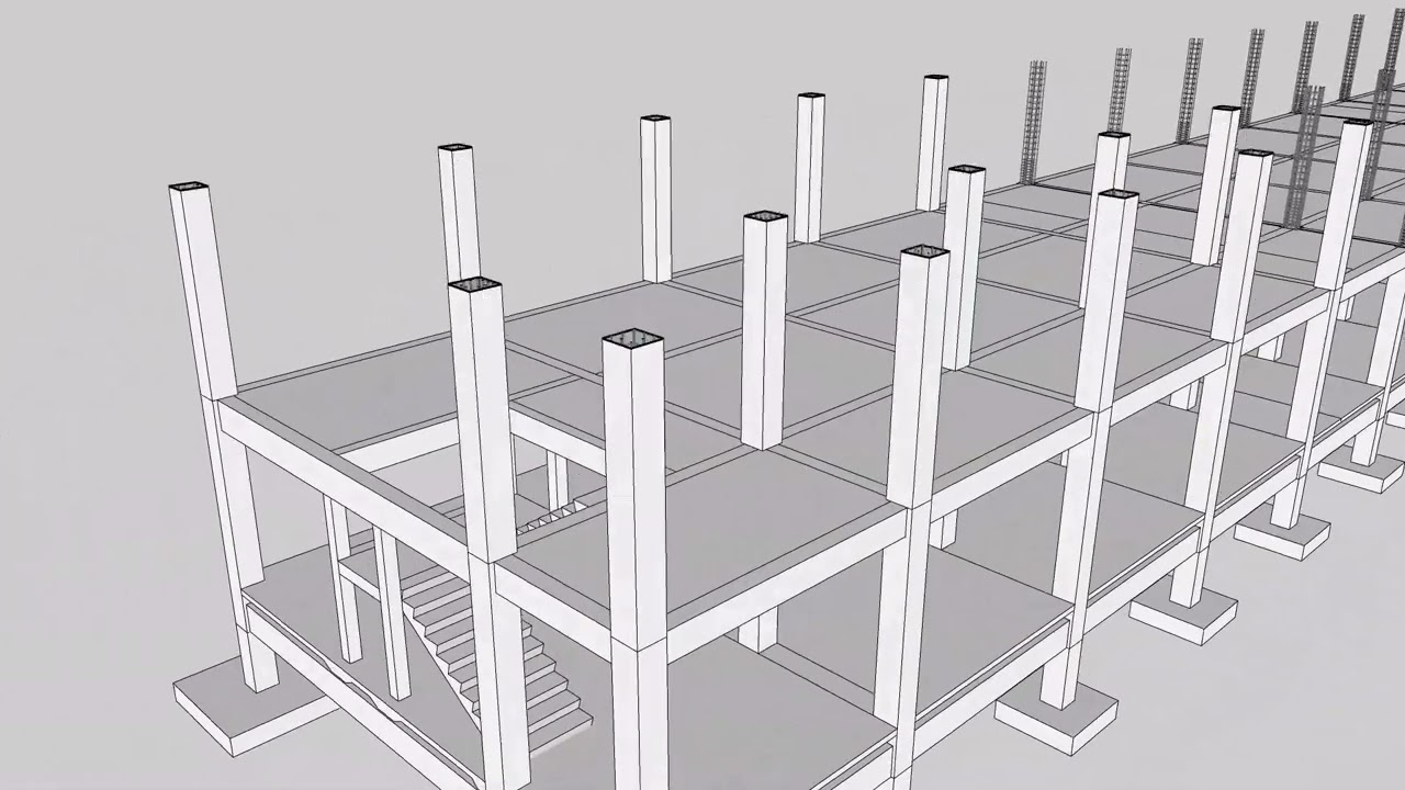 STANDARD TWO-STOREY SCHOOL BUILDING (12-CLASSROOM) - Construction Sequence Animation