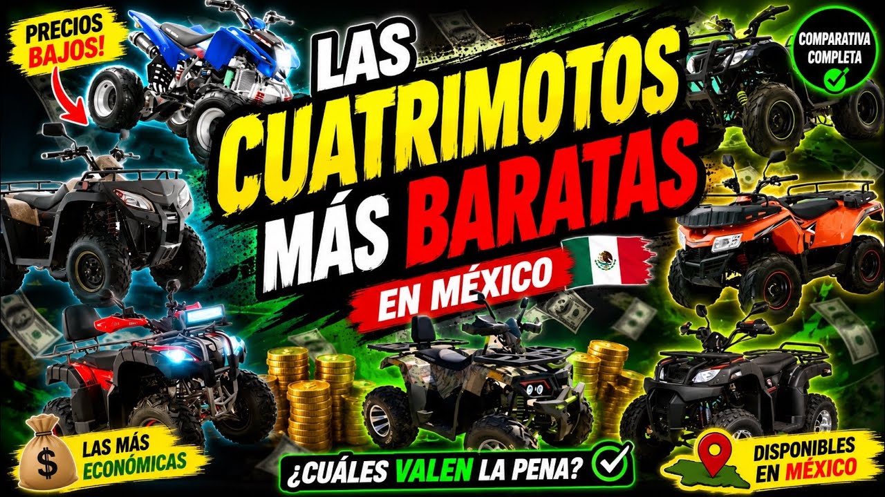 LOS CUATRIMOTOS MAS BARATAS EN MÉXICO. #comparativa #atv #cuatrimos