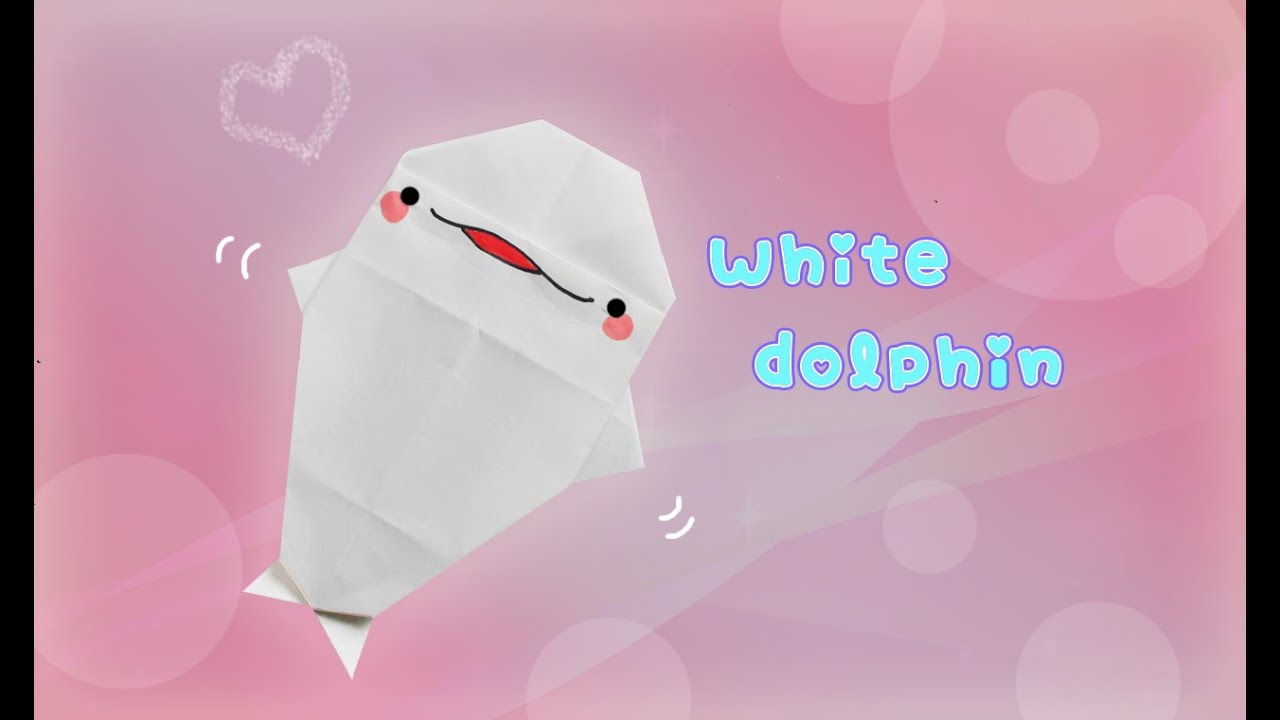 【折り紙】イルカの作り方（シロイルカ）origami White dolphin