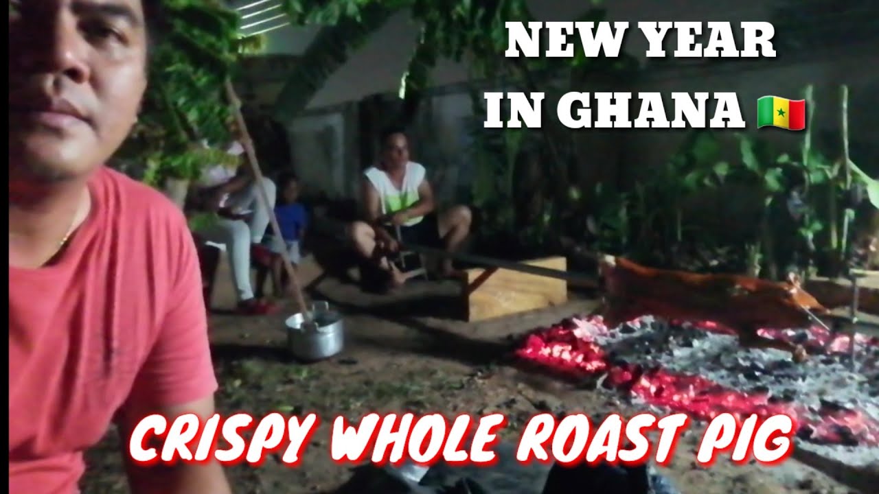 CELEBRATING NEW YEAR IN GHANA 🇬🇭 WHOLE ROAST PIG