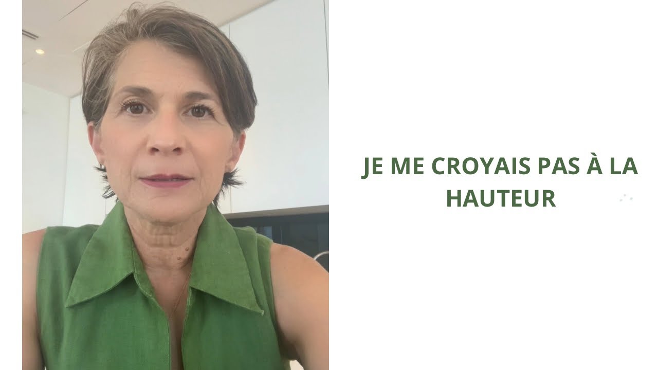 Je me confondais avec la nana pas à la hauteur