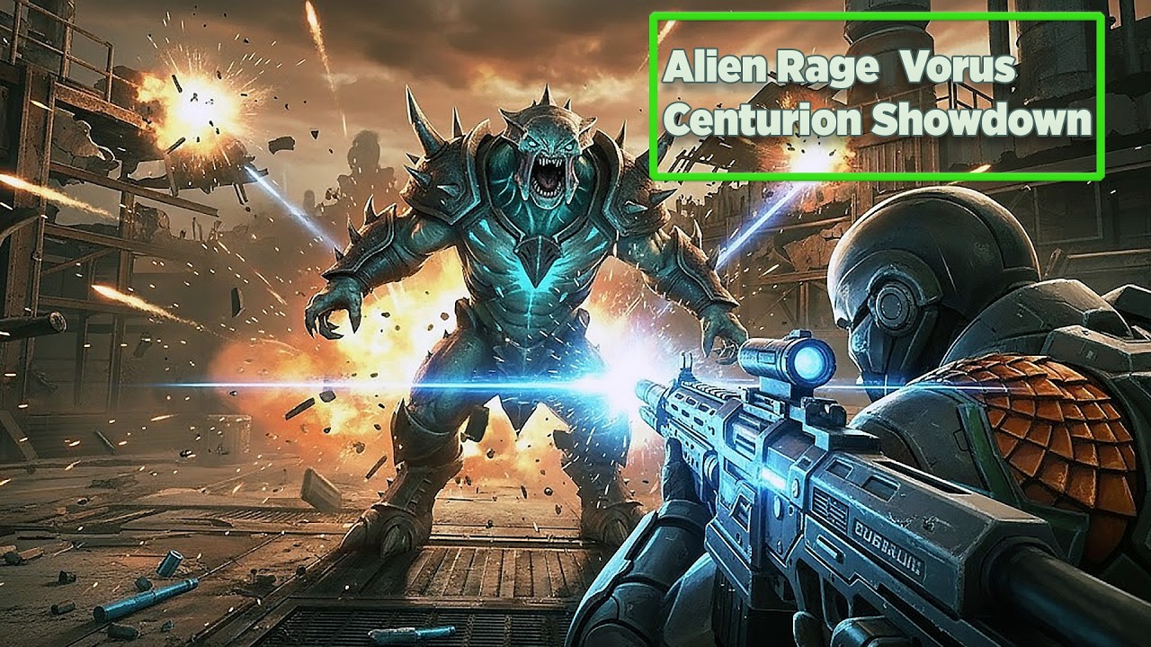 Alien Rage  Brutal Boss Fight  Vorus Centurion