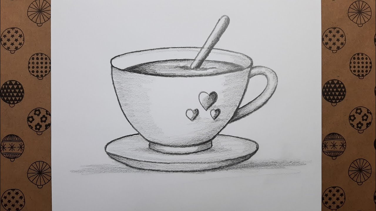 Kolay &Ccedil;izimler, Fincan Nasıl &Ccedil;izilir. &Ccedil;izim Hobimiz &Ccedil;izimleri - Easy Drawings. How to Draw Cup