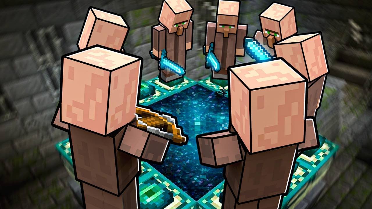 Minecraft But Villagers Beat The Game For You