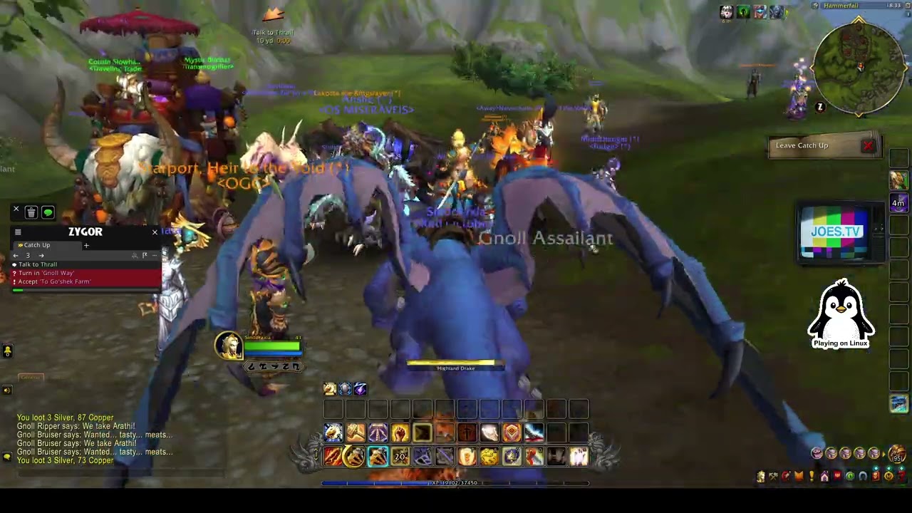 Linux Gaming - World of Warcraft Capture Test, Catch Up