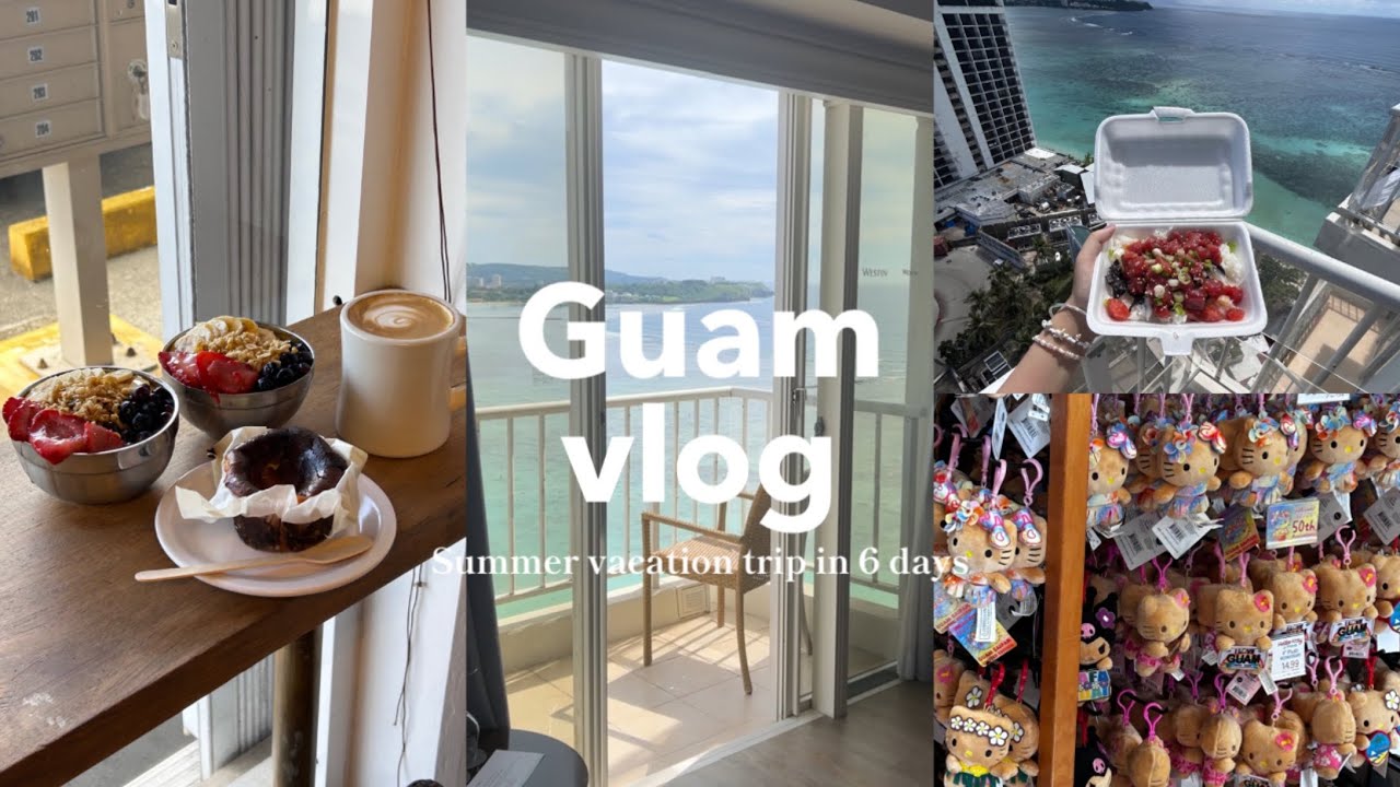🌴グアムvlog｜タモンビーチでのんびり💭アサイーボウルカフェ🥣｜初パラセーリング🪂｜ウェスティンリゾートグアム✨️｜Guam trip
