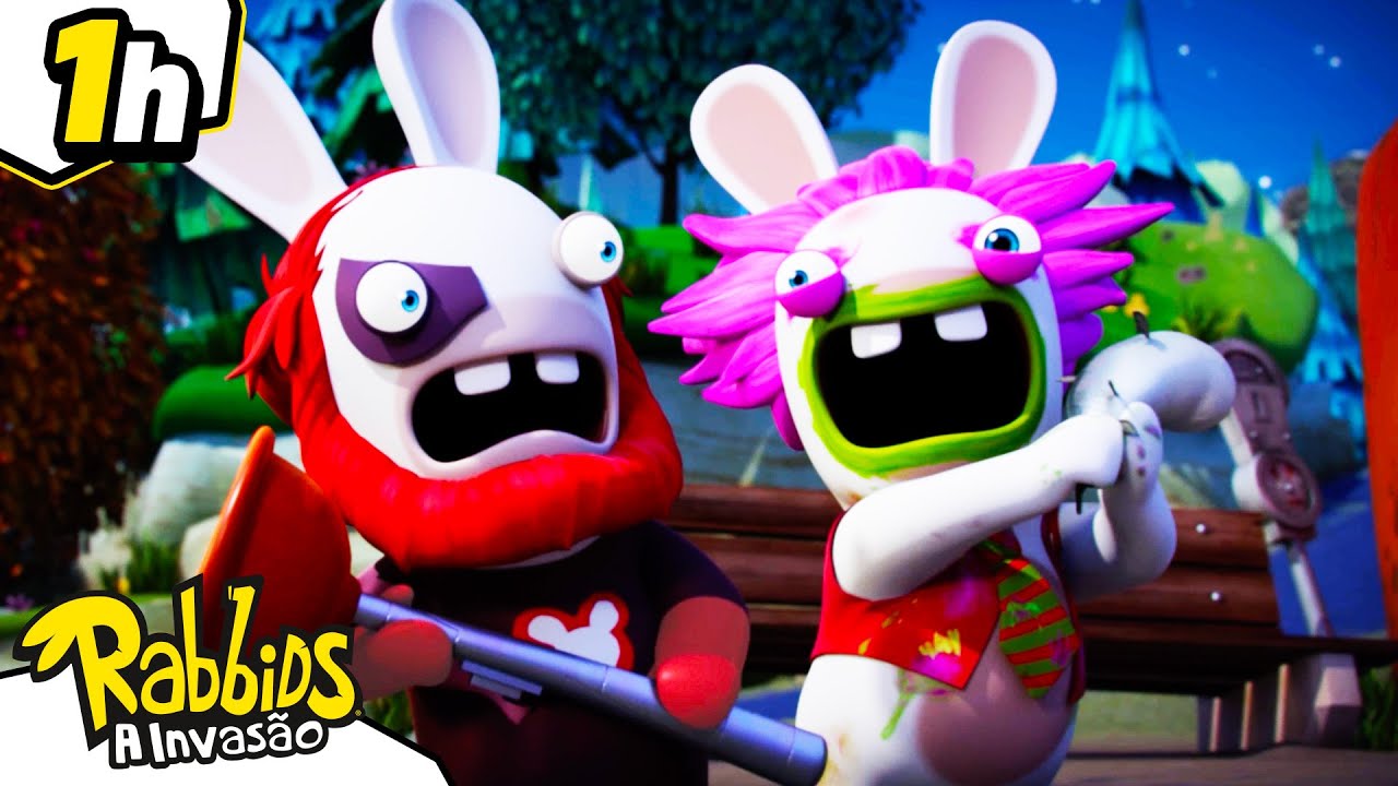 Rabbid doido contra Barba Vermelha |  Rabbids: A Invasão 🐰 | Desenhos animados