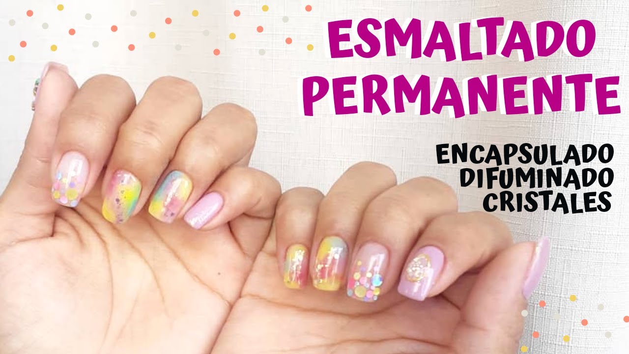 Técnica de Esmaltado permanente.!! PASO A PASO - Hermoso diseño colorido y con brillo..