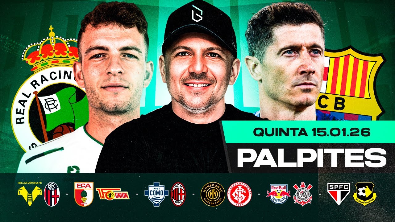 PALPITES DE FUTEBOL PARA 15 01 2026 (QUINTA-FEIRA) | Boleiros Tips