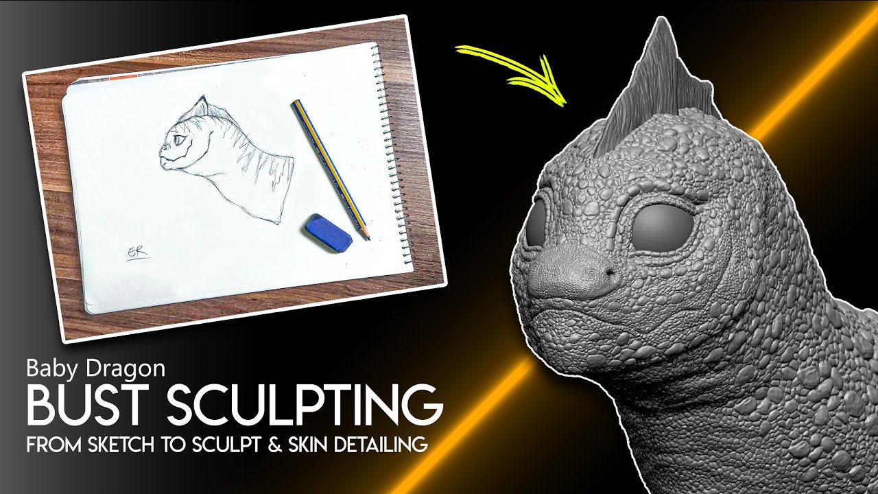 Baby dragon_Bust Sculpting