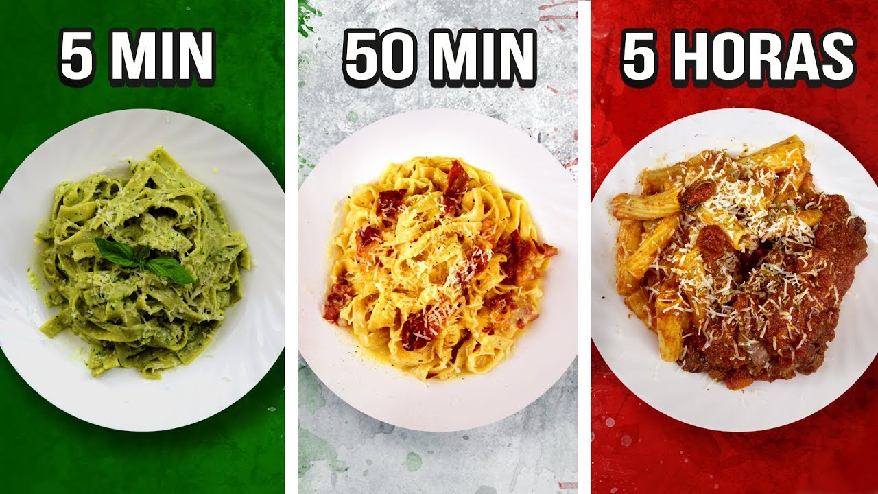 5 Min vs. 50 Min vs. 5 Horas Pasta ¿Cual eliges tu?