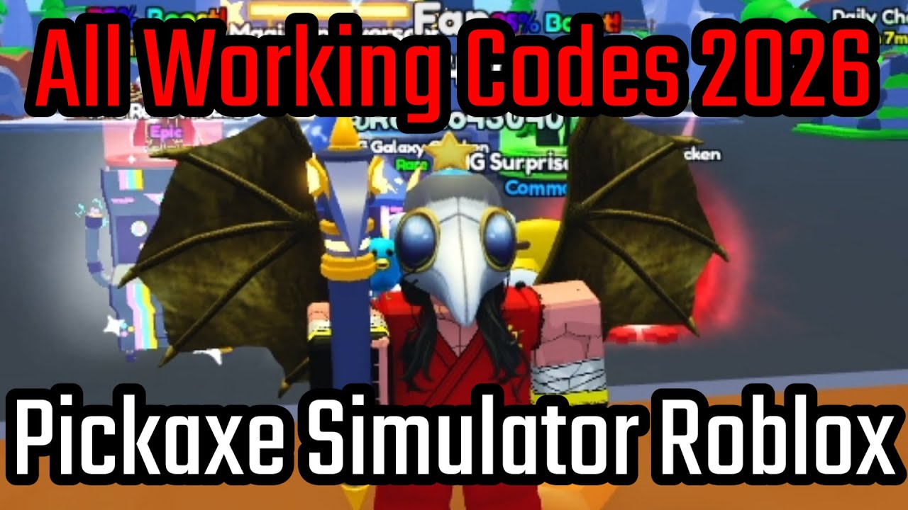 All Working Codes 2026 in Pickaxe Simulator Roblox - How to Add Codes in Pickaxe Simulator Roblox