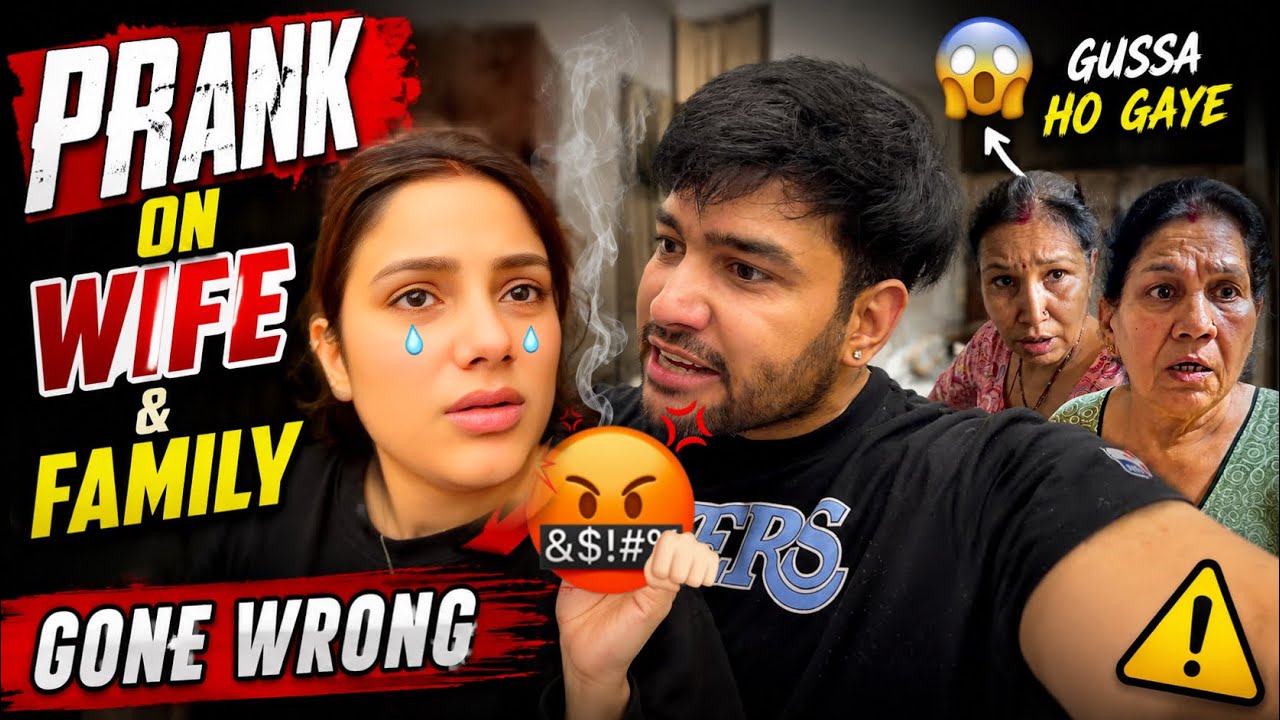  Prank On Wife & Family 😱| REACTION | @tusharshrutivlogs 