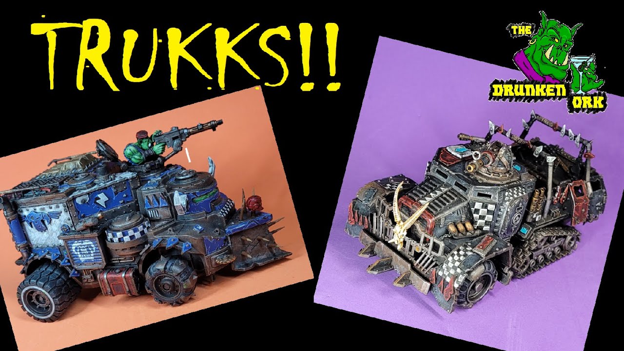 Trukks! Kitbashing variety into Warhammer 40k Ork Trukks