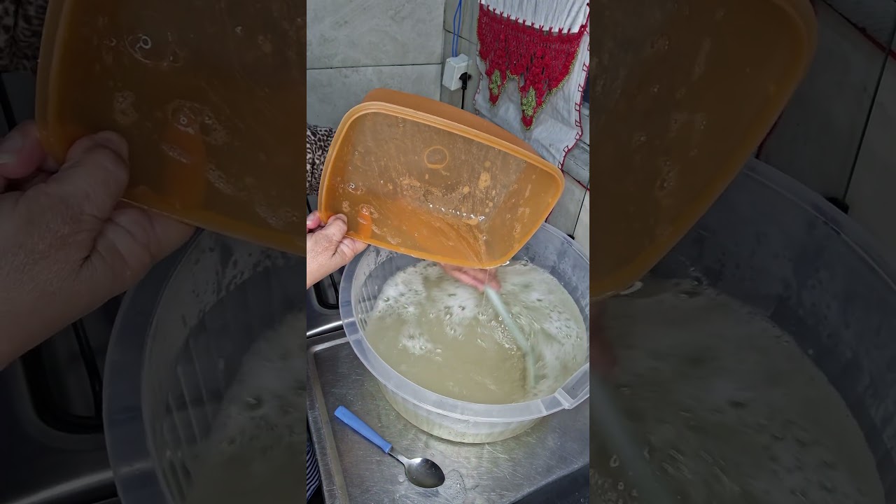Detergente caseiro feito com sab&atilde;o em barra