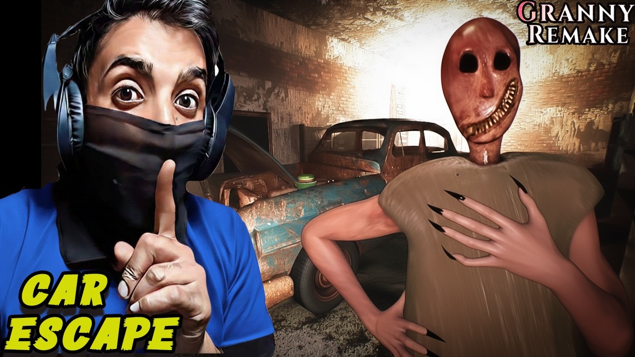 Granny Remake Car Escape Ending | Finally Escaped With Car! 🚗🔥