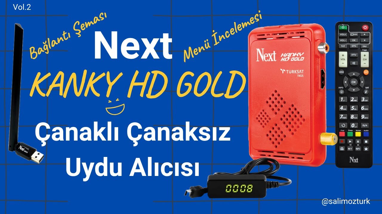 Kanky HD Gold Next Uydu Alıcısı Çanaksız ve Çanaklı Bağlantı Şeması Menü Kurulumu