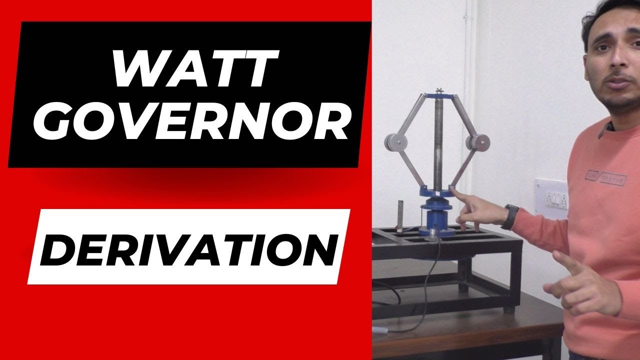 Watt governor in hindi (Derivation) || Derivation of watt governor || centrifugal watt governor